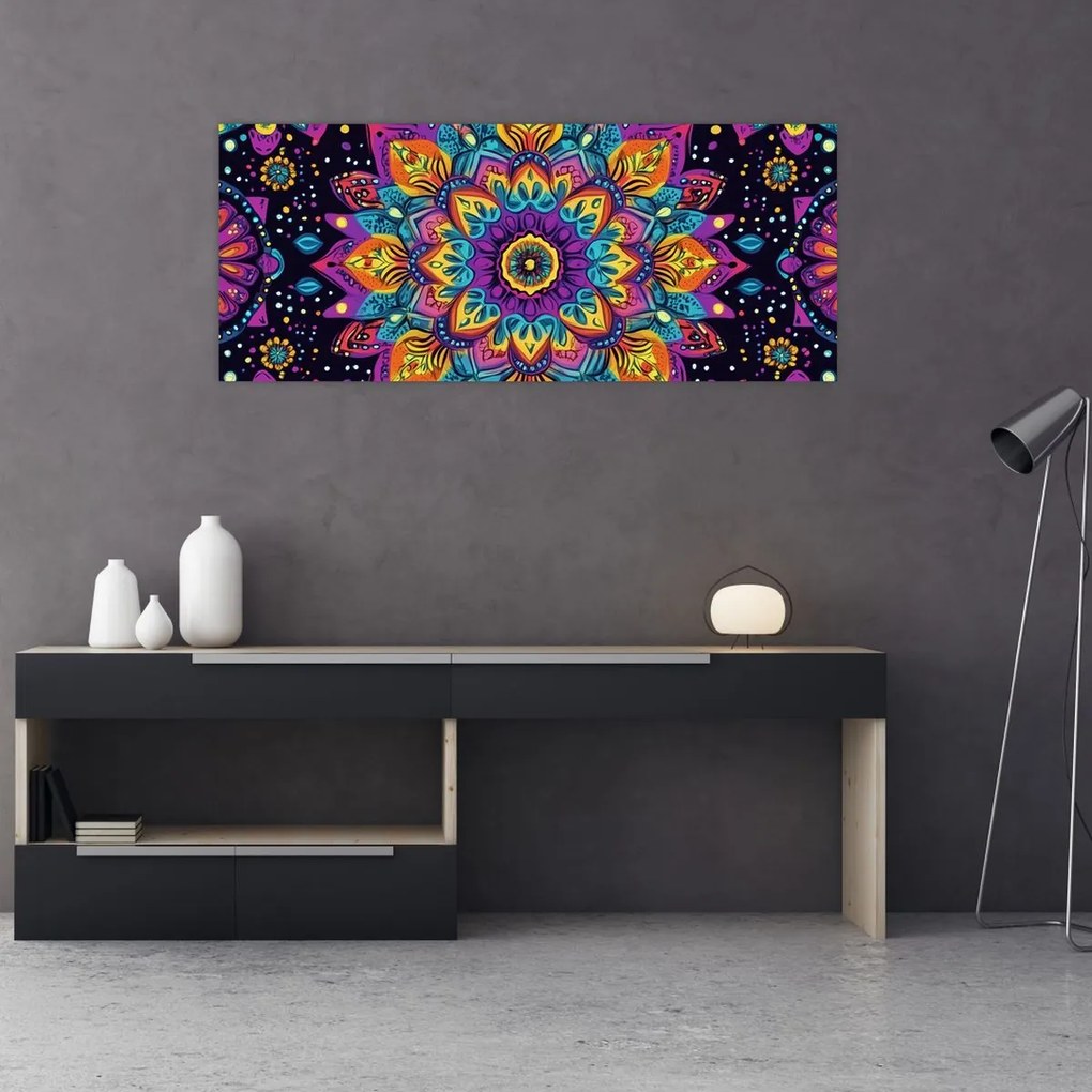 Kép - Kaleidoszkópos mandala (120x50 cm)