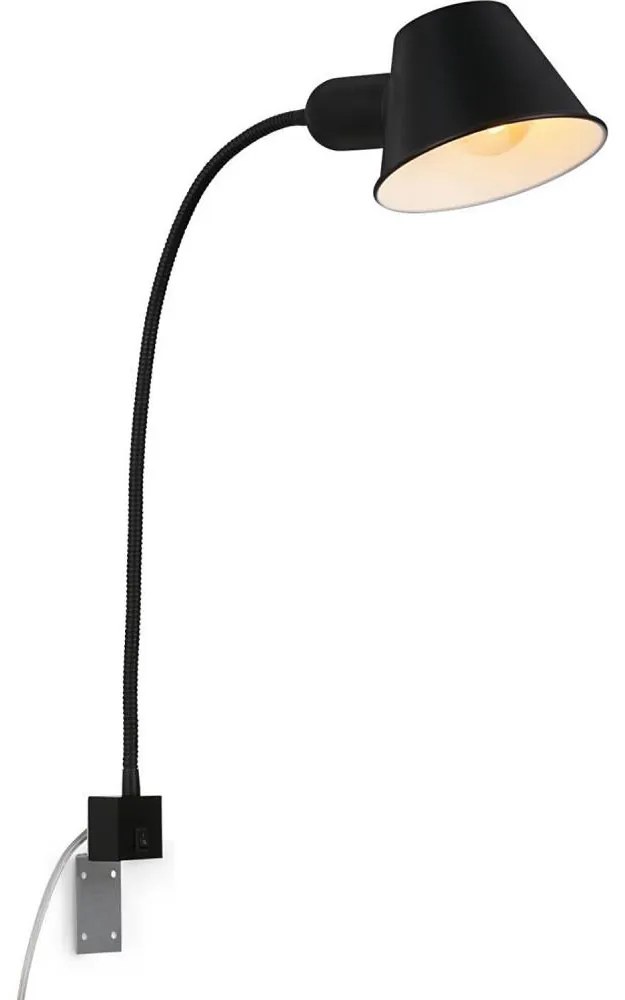 Briloner 2079-015 - Fali flexibilis lámpa 1xE27/10W/230V fekete