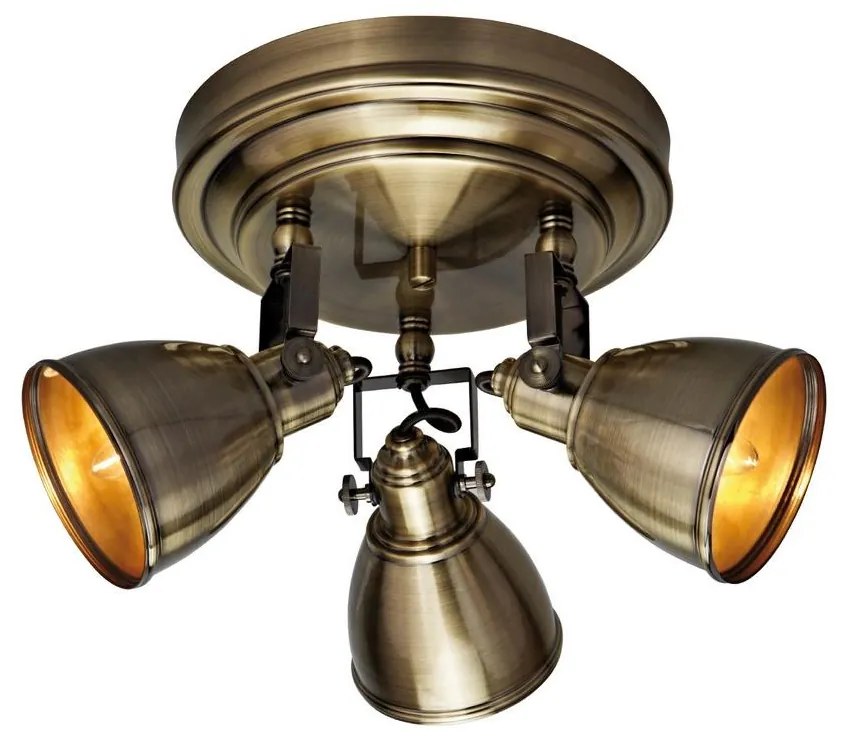 Markslöjd 104050 - Spotlámpa FJÄLLBACKA 3xE14/40W/230V sárgaréz