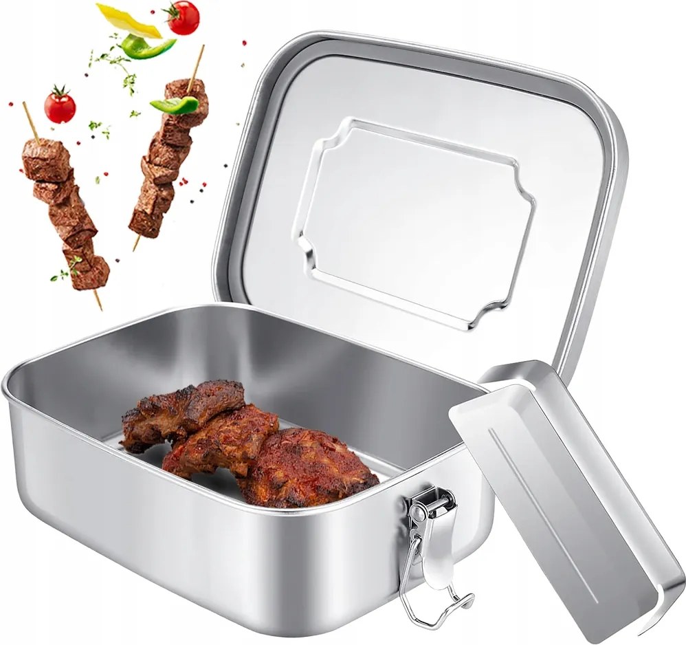 Uzsonnás Doboz 850 ML Rozsdamentes Acél 304 Vízálló, Rekeszekkel