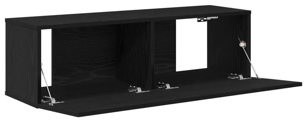TV szekrénykék 2 db Fekete tölgy 100x30x30 cm Műanyag