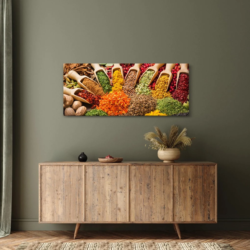Kép - Fűszerek a világ minden tájáról (120x50 cm)