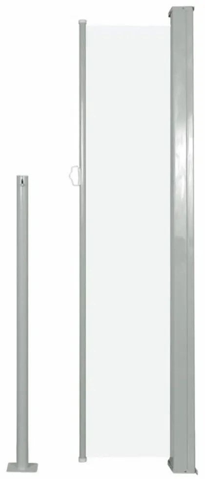 krémszínű behúzható oldalsó napellenző 140 x 300 cm