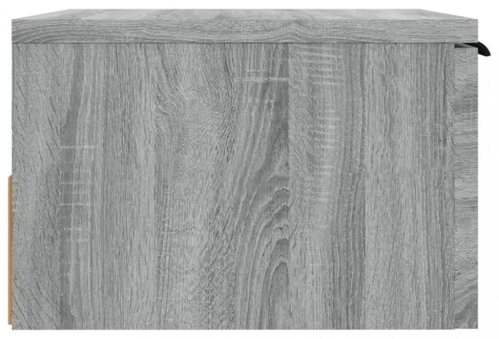 szürke sonoma falra szerelhető éjjeliszekrény 34 x 30 x 20 cm