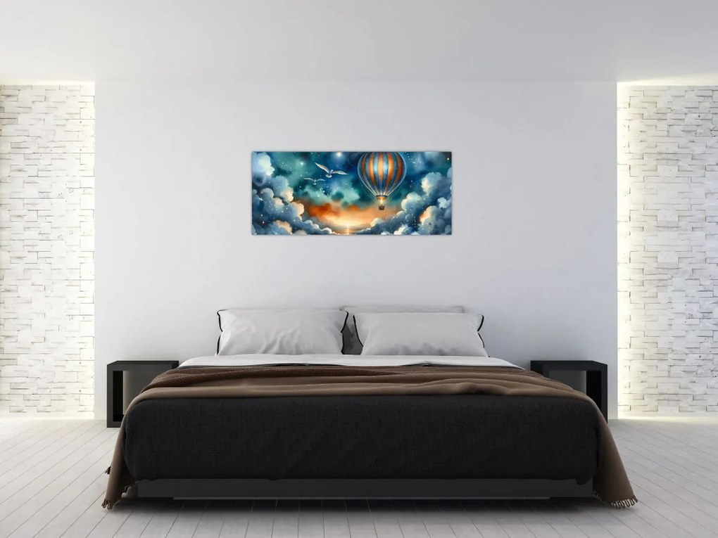 Kép - Repülés az éjjeli ég alatt (120x50 cm)