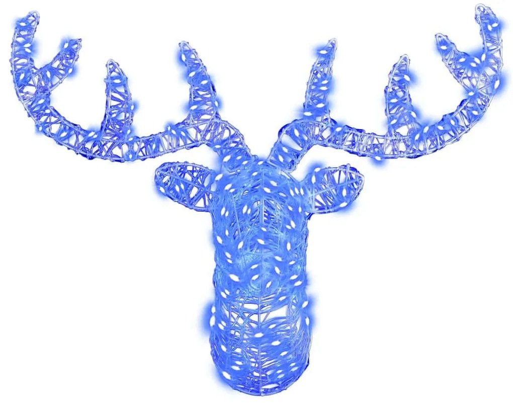 Rénszarvas fej 140 LED-del Kék 60 cm Akril