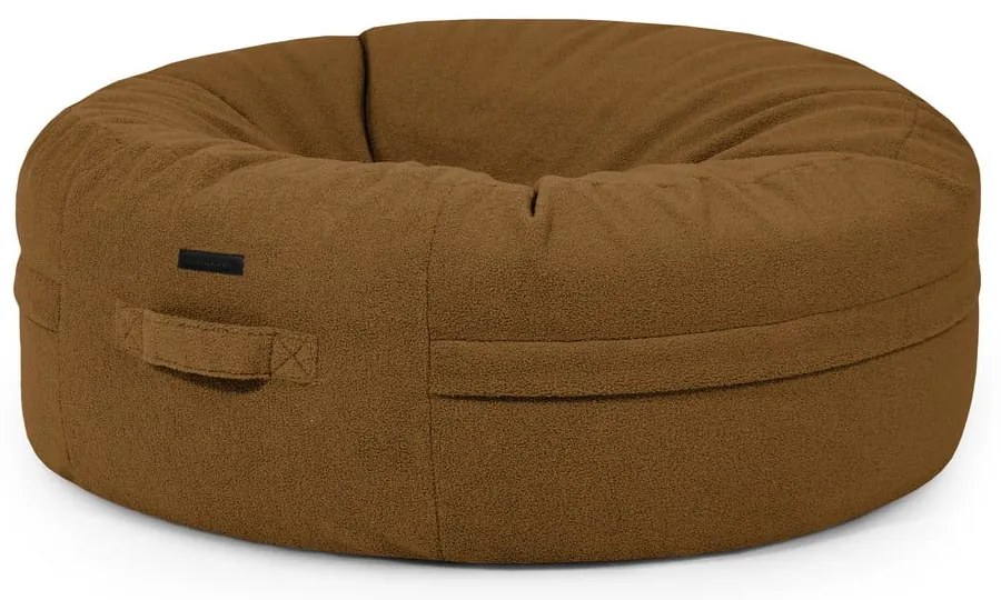 Barna buklé babzsákfotel Roll 135 – SLOWDOWN