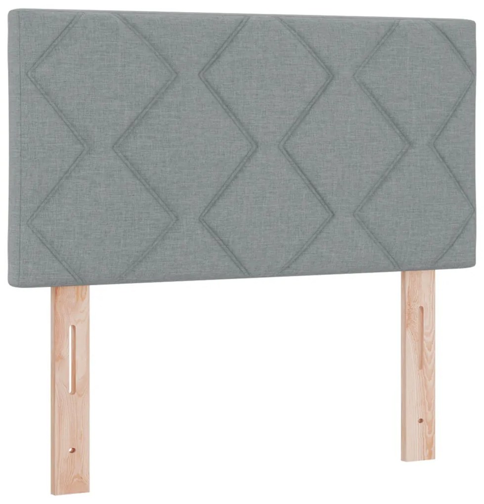 Fejtámla Gyémánt Blokkos Design Világosszürke 80 cm Szövet