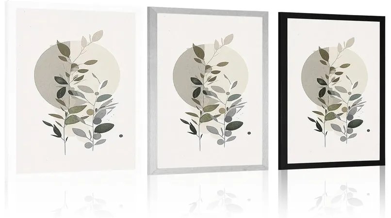 Poszter minimalista növények boho stílusban