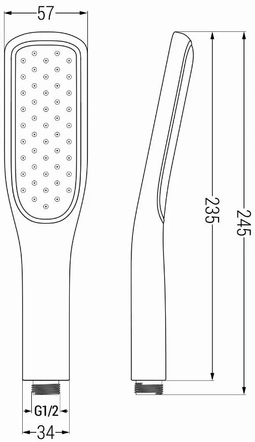 Mexen tartozékok - 1 pontos kézizuhany készlet R-49, fehér / arany, 785496052-25