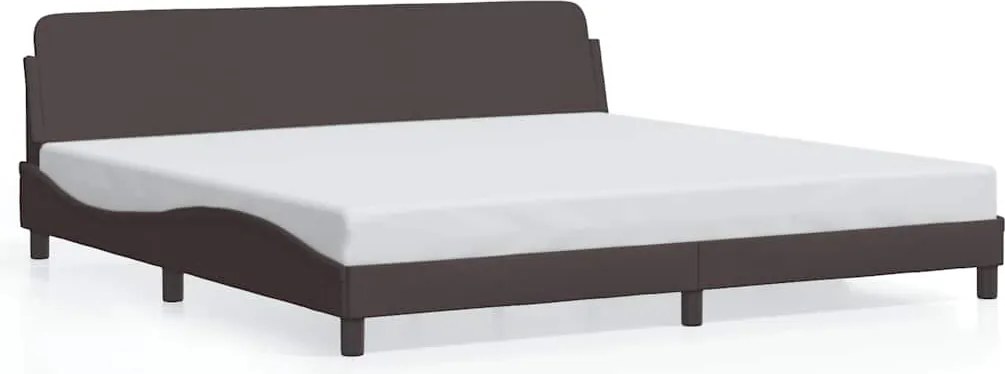 vidaXL sötétbarna szövet ágykeret Dover 200 x 200 cm