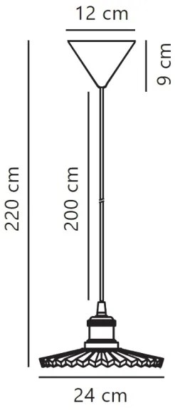 Nordlux - Csillár zsinóron TORINA 1xE27/40W/230V átm. 24 cm