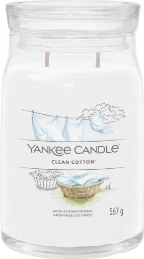 Nagy illatgyertya Yankee Candle Clean Cotton