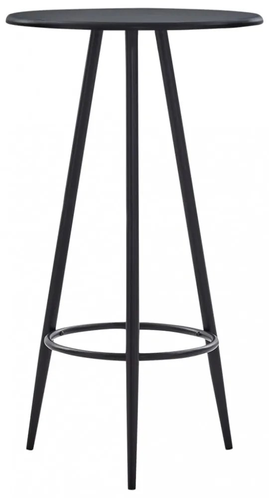 fekete MDF bárasztal 60 x 107,5 cm