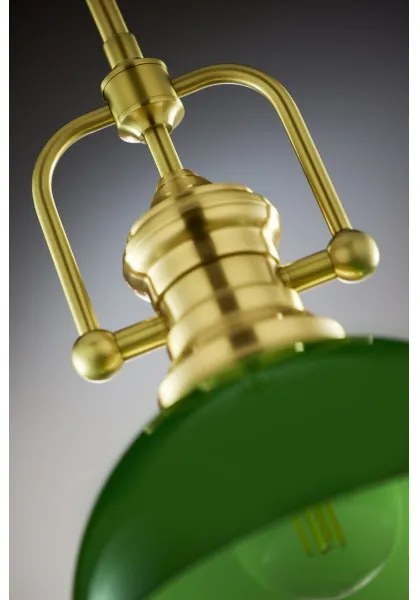 Jupiter 2073 - rúdra szerelt csillár PLATINO 1xE27/15W/230V zöld/arany