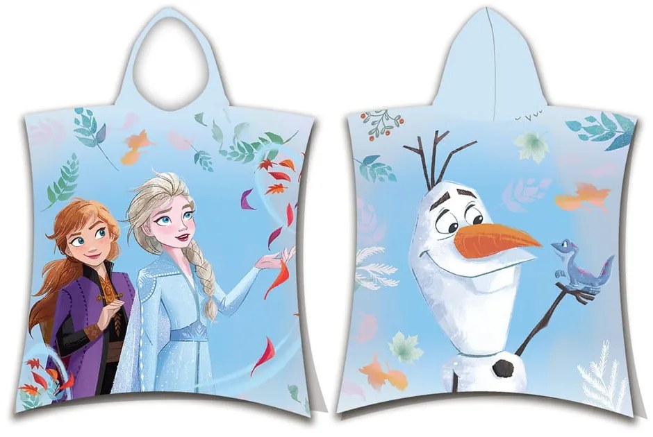 Kék frottír gyerek fürdőponcsó Frozen 2 – Jerry Fabrics