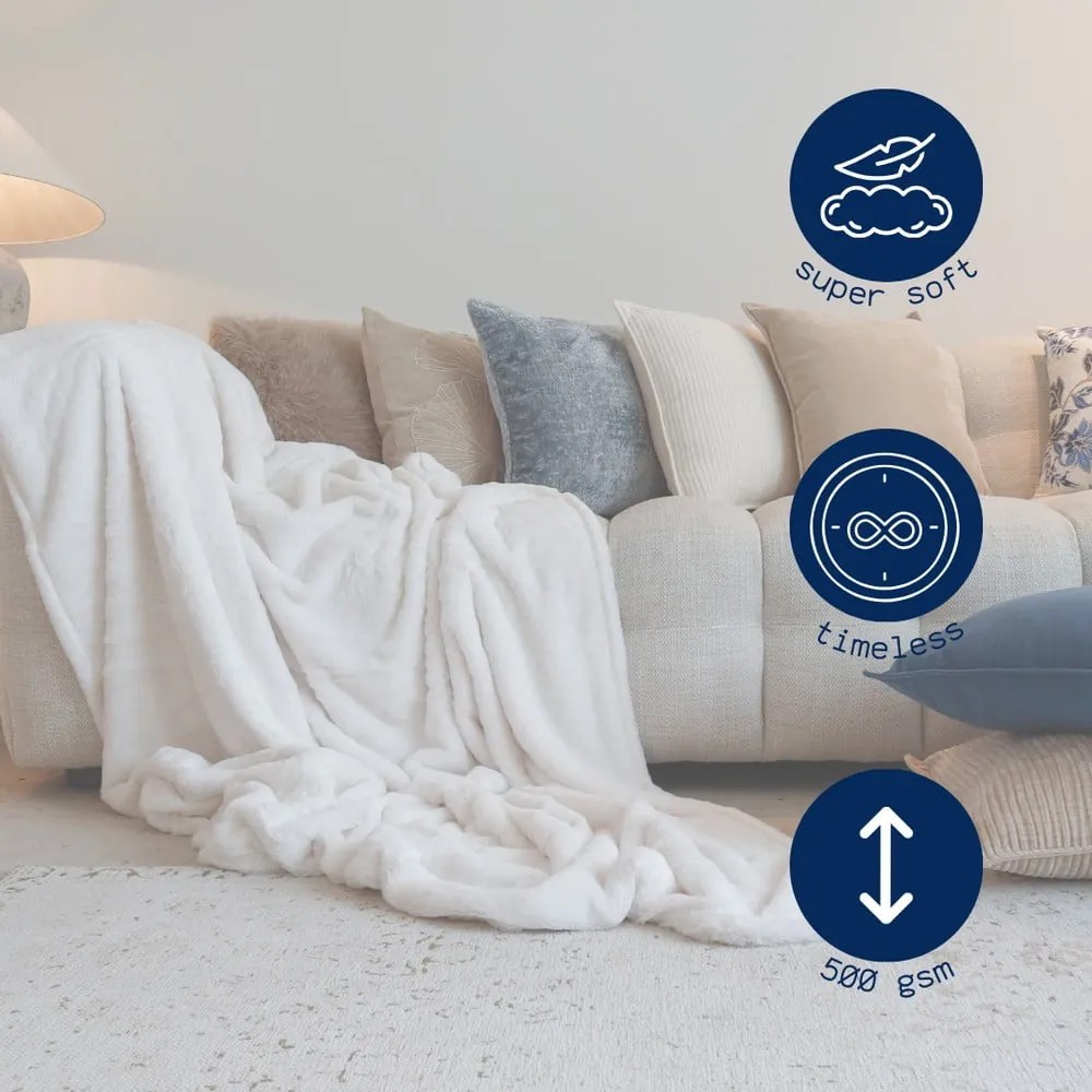 Szürke műszőrme takaró 150x200 cm Ruby – Tiseco Home Studio