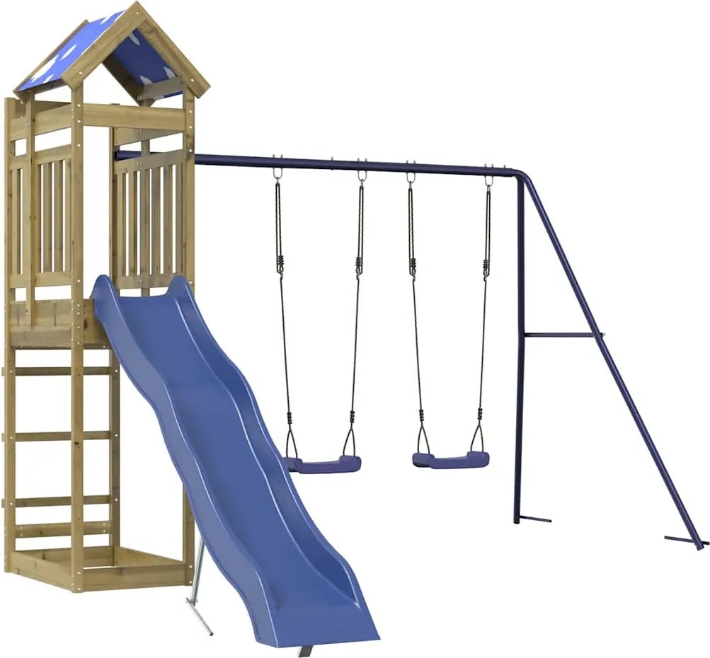 vidaXL impregnált fenyőfa kültéri játszószett