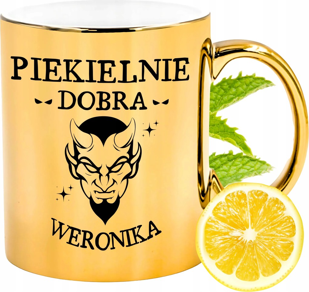 Prémium Arany Csillogó Bögre Veronika Ajándék Nyomtatott Fotóval