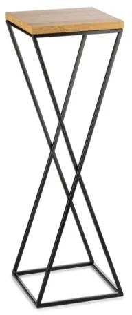 Virágállvány 70x24 cm fekete/barna