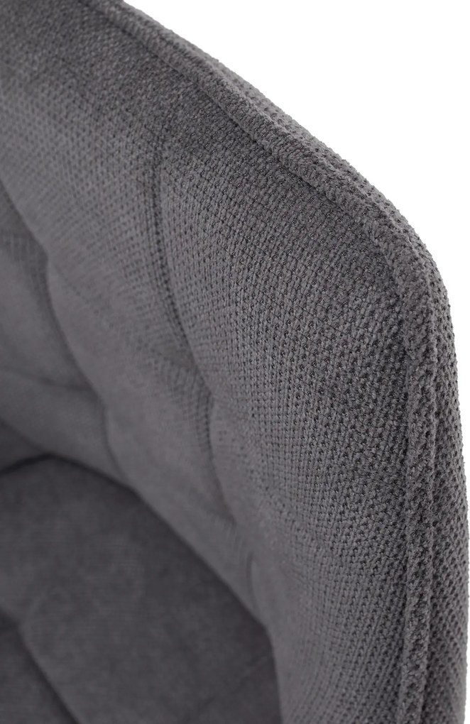 Design fotel, szürke/fekete, MARKEN