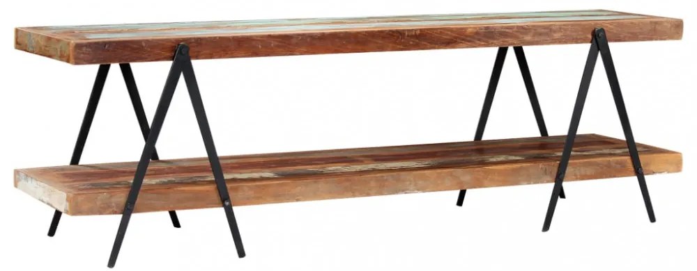 tömör újrahasznosított fa TV-szekrény 160 x 40 x 50 cm