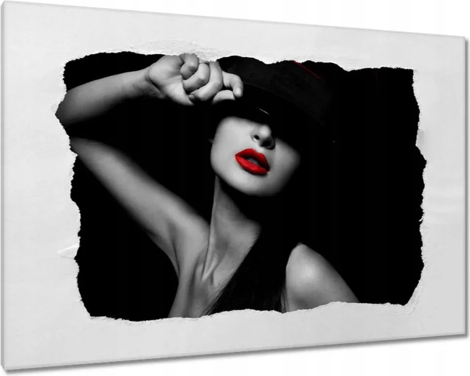 Vászonkép 60x40 Vörös ajkak Rúzs