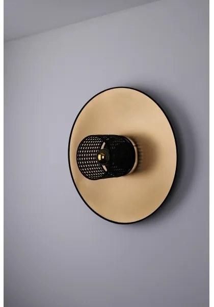 Duolla - Fali lámpa TOKYO RATTAN 1xE27/15W/230V átm. 50 cm arany/fekete