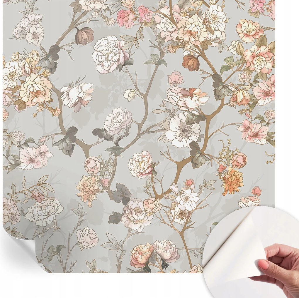 Divatos öntapadós fali tapéta Romantikus minta 250x250 cm