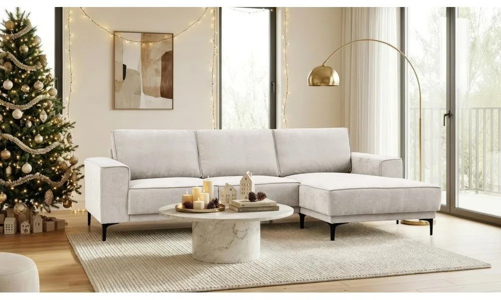 Krémszínű sarokkanapé (jobb oldali) Copenhagen – Scandic