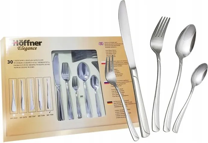 Evőeszköz Szett 6 Személyes Ajándék Evőeszköz Szett 30 Db Hoffner Elegance