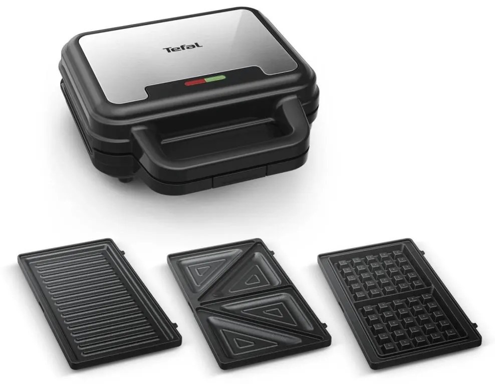 Tefal - Szendvics készítő ULTRA COMPACT 3in1 700W/230V fekete/króm SW383D10