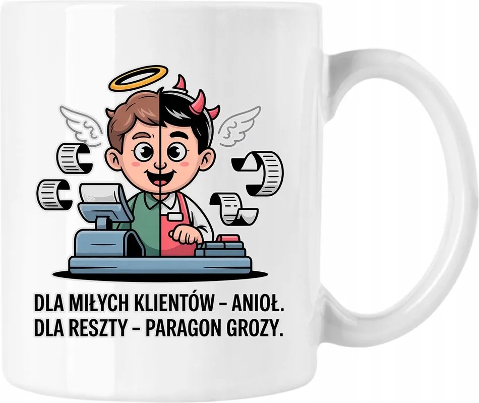 Bögre pénztáros mém vicc eladó 2 Fehér 330ml