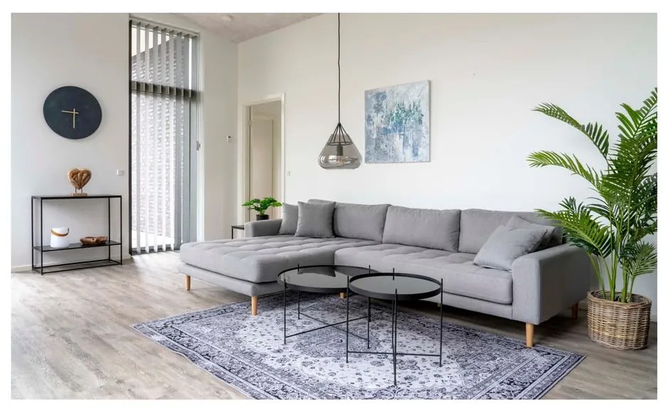 Fekete kerek dohányzóasztal ø 70 cm Venezia - House Nordic