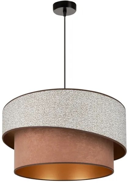 Brilagi - Csillár zsinóron VEGAS SHINE 1xE27/15W/230V átm. 50 cm szürke/barna