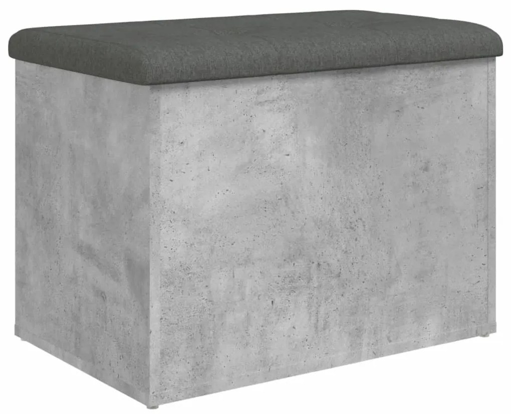 betonszürke szerelt fa tárolópad 62 x 42 x 45 cm