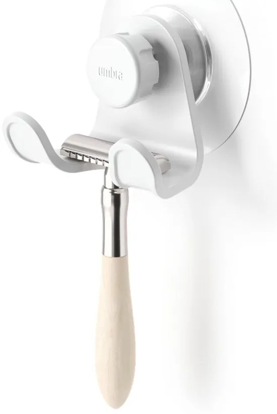 Fehér öntapadós újrahasznosított műanyag akasztó Flex Adhesive – Umbra
