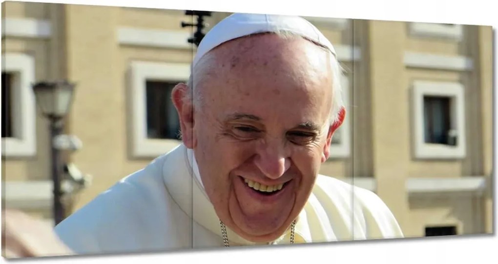 Vászonkép 60x30 Ferenc pápa Portré