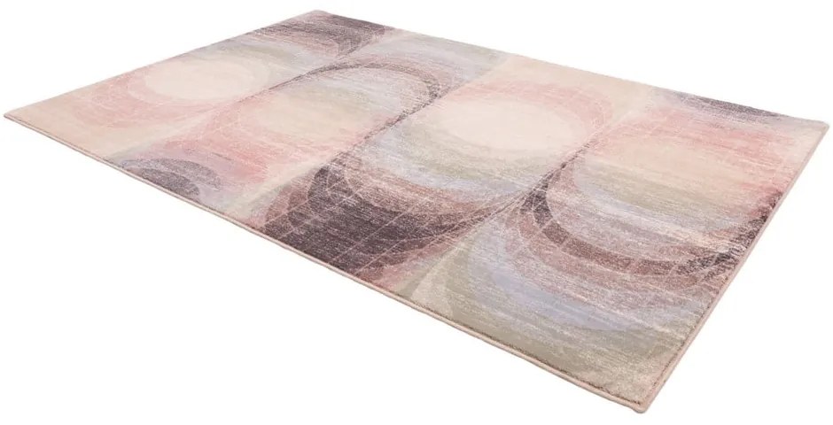 Világos rózsaszín gyapjú szőnyeg 133x190 cm Kaola – Agnella