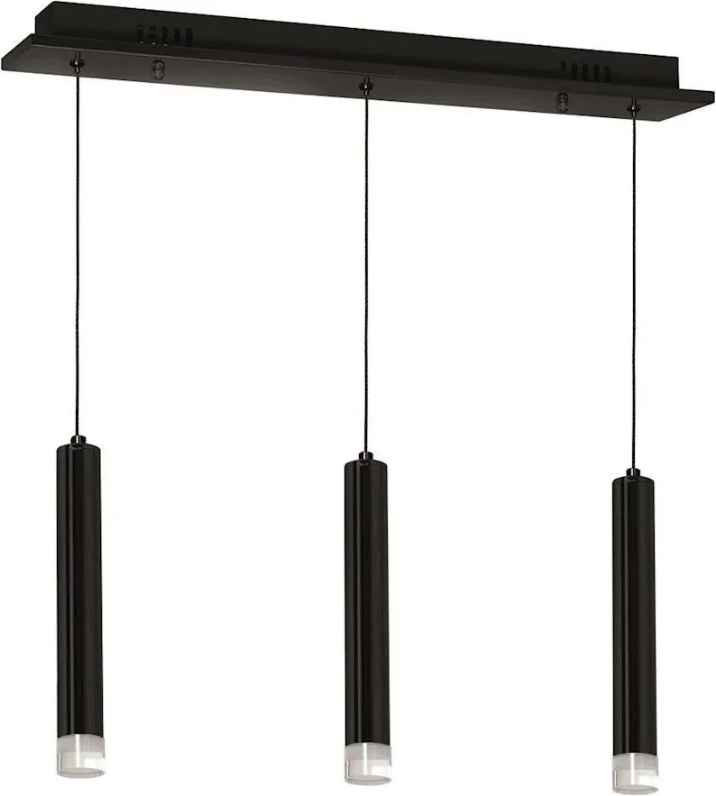MILAGRO ML183 CARBON Hengeres Függesztett Lámpa Fekete LED IP20