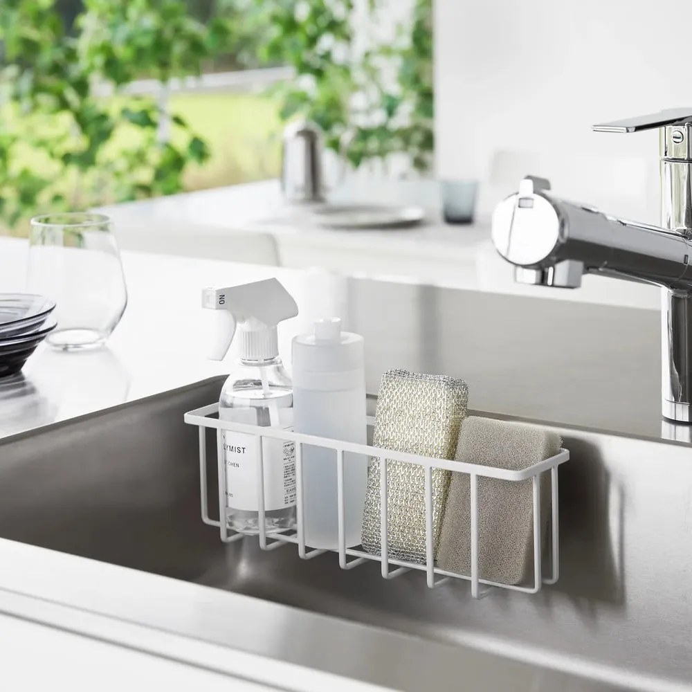 Fehér öntapadós fém mosogatóeszköz tartó Film Hook – YAMAZAKI
