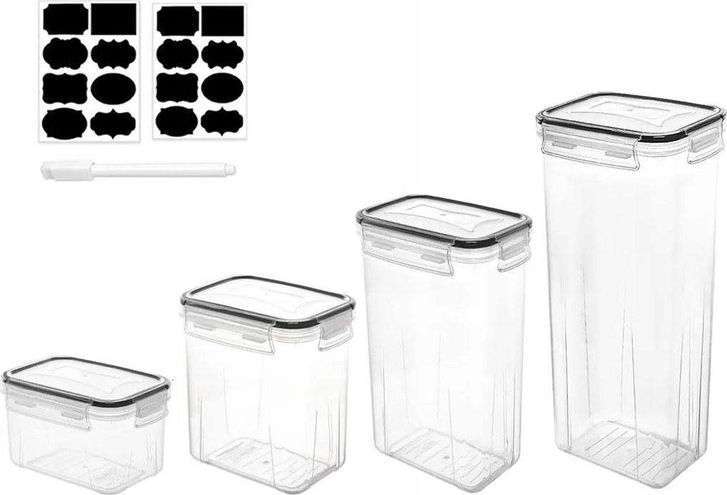 14 Db-os Ételtároló Doboz Szett 0.8L-2.8L Átlátszó