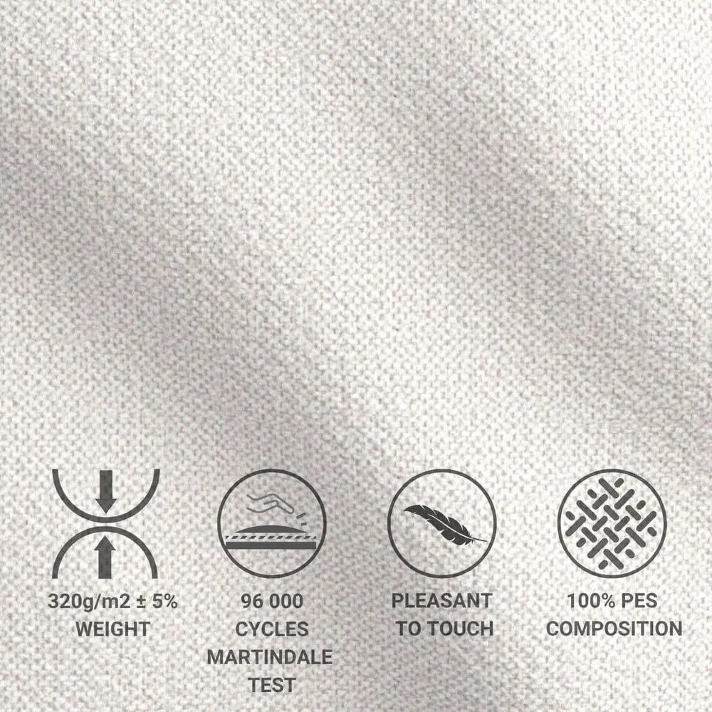 Krémszínű ágyneműtartós boxspring ágy 180x200 cm Monpelli – Maison de Rêve