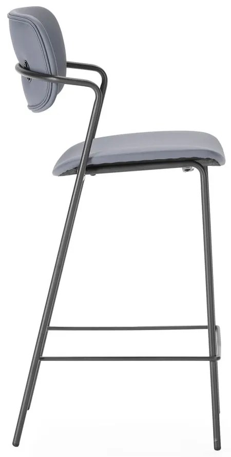 Sötétszürke bárszék szett 2 db-os (ülésmagasság 68 cm) Maika – Marckeric