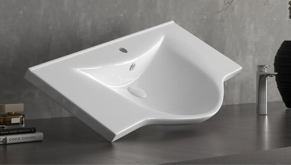 Sanovit ALBATROS - porcelán mosdókagyló - 99,5 x 46,5 cm