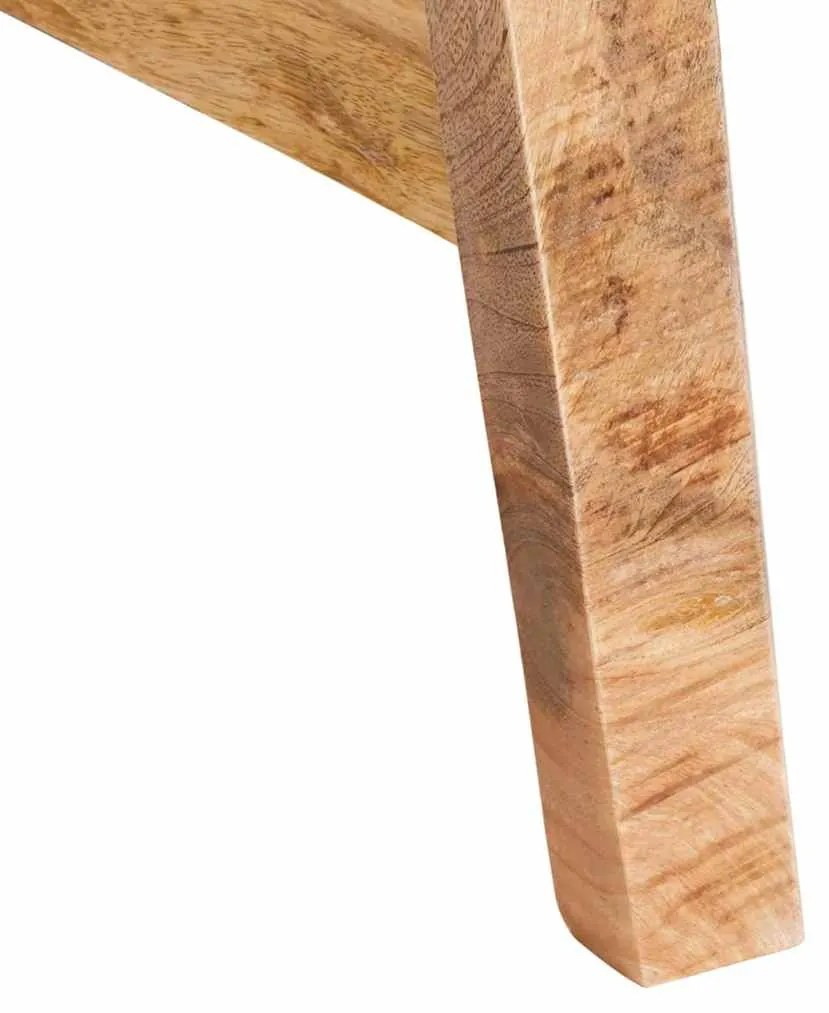 Öltözködőasztal polcokkal Barna 90 x 76 x 45 cm tömör mangófa