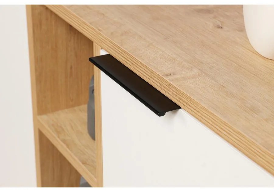 Konzolasztal Clara Console - Oak, Fehér