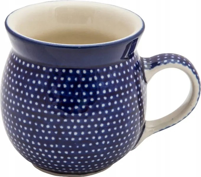 Cseh Bögre Hordó 220 ml Művészi kerámia Bolesławiec U1123 Pöttyös