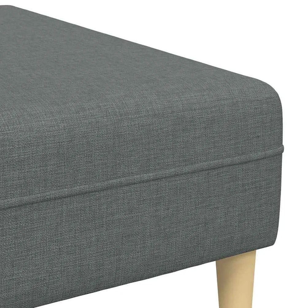 Kanapé Szett 3 pcs Sötétszürke szövet