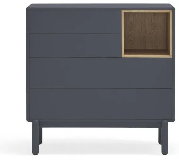 Sötétszürke alacsony komód 90x90 cm Corvo - Teulat